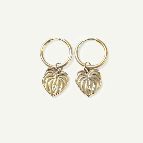 Anthurium Mini Hoop and Mini Charm