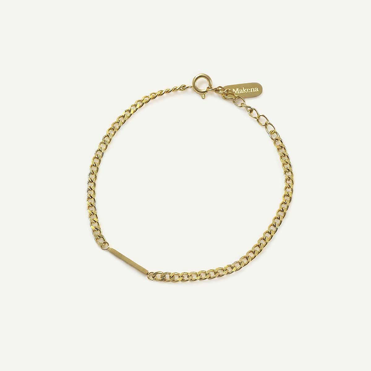 Monogramed Curb Chain Bracelet