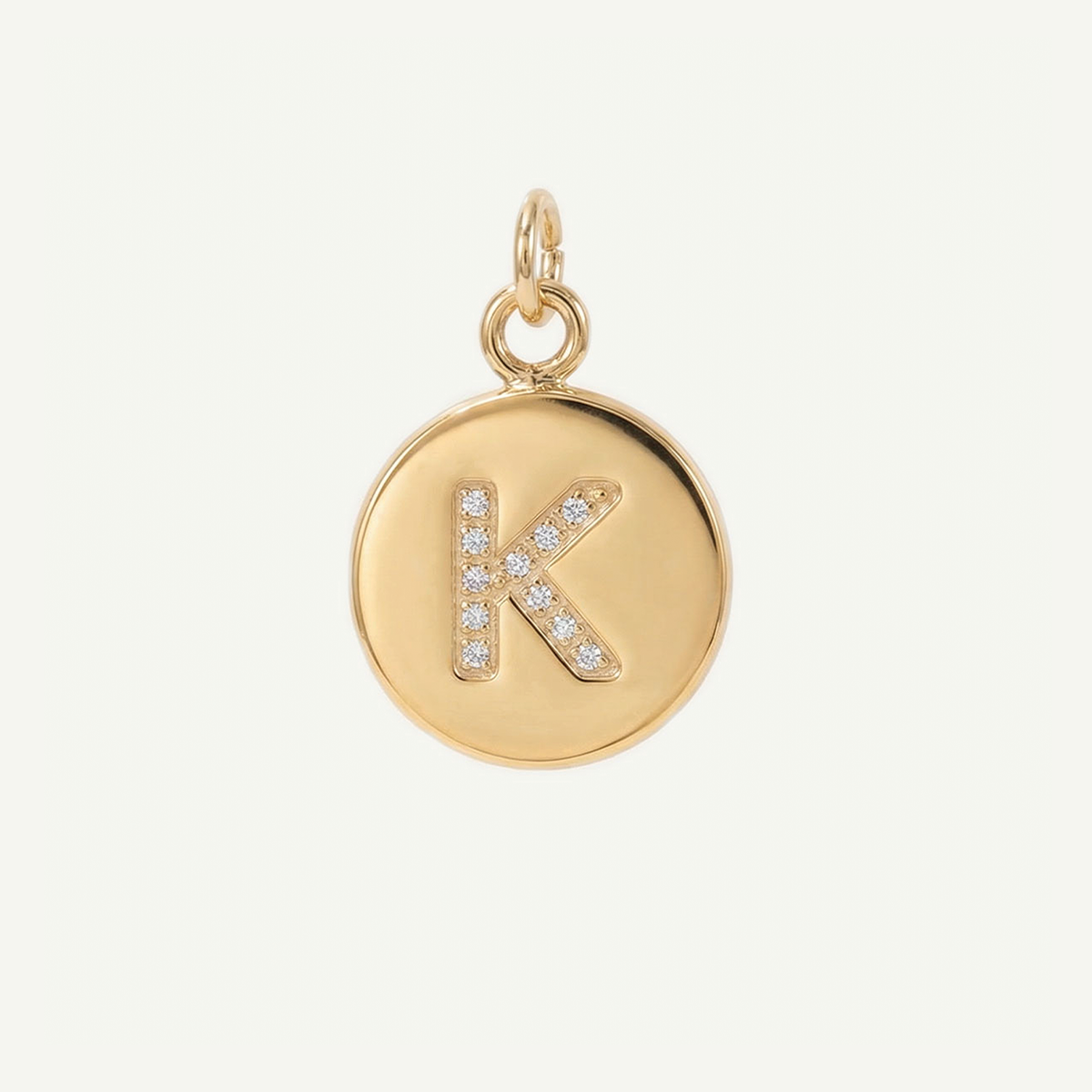 Circle Monogram in Diamond Letter Charm