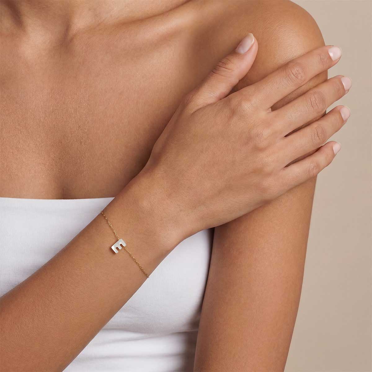 Monogram Mother of Pearl Bracelet