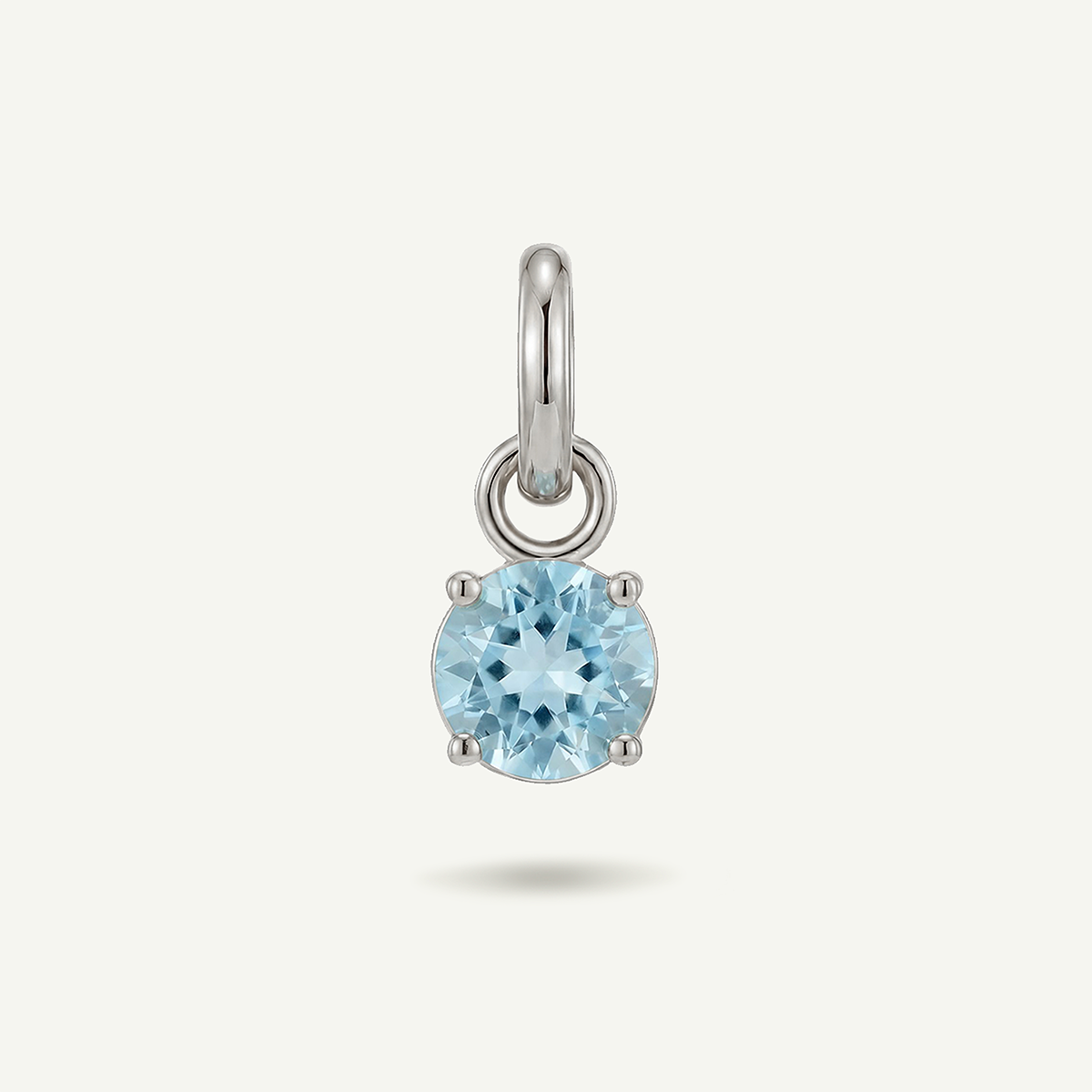 Aquamarine Gem March Birthstone Charm