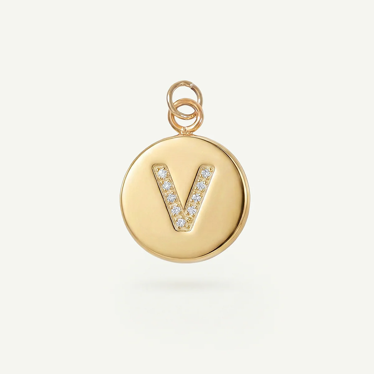 Circle Monogram in Diamond Letter Charm