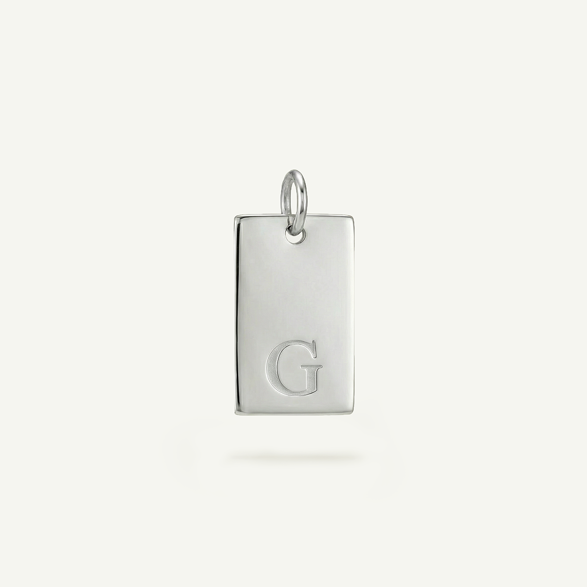 Rectangle #2 Monogram Letter Charm