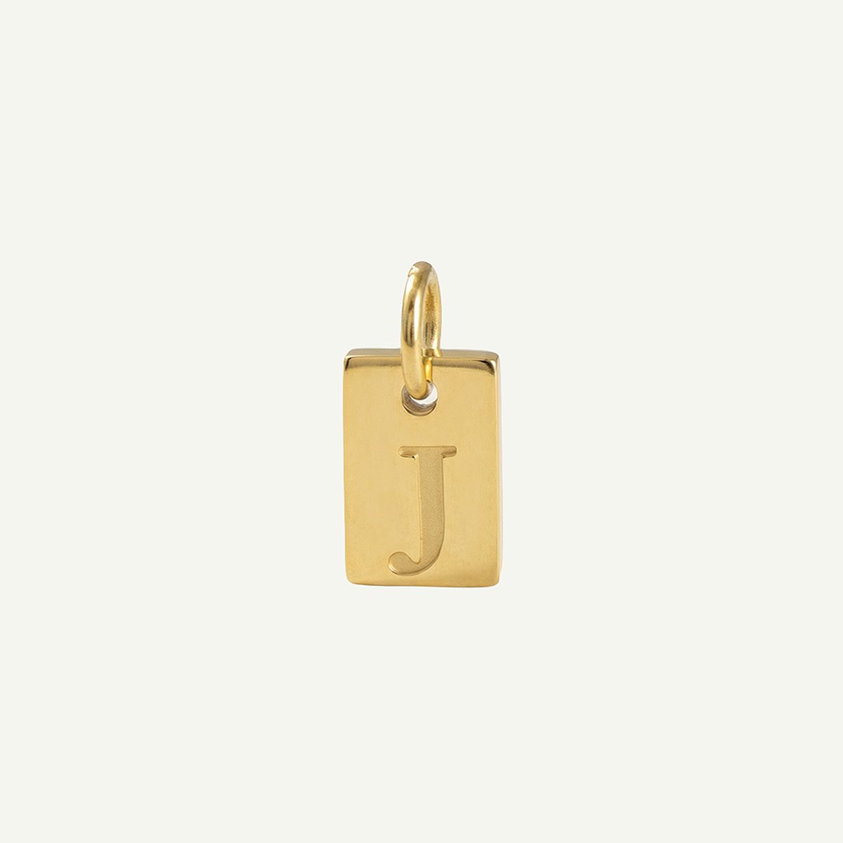 Rectangle Monogram Letter Charm