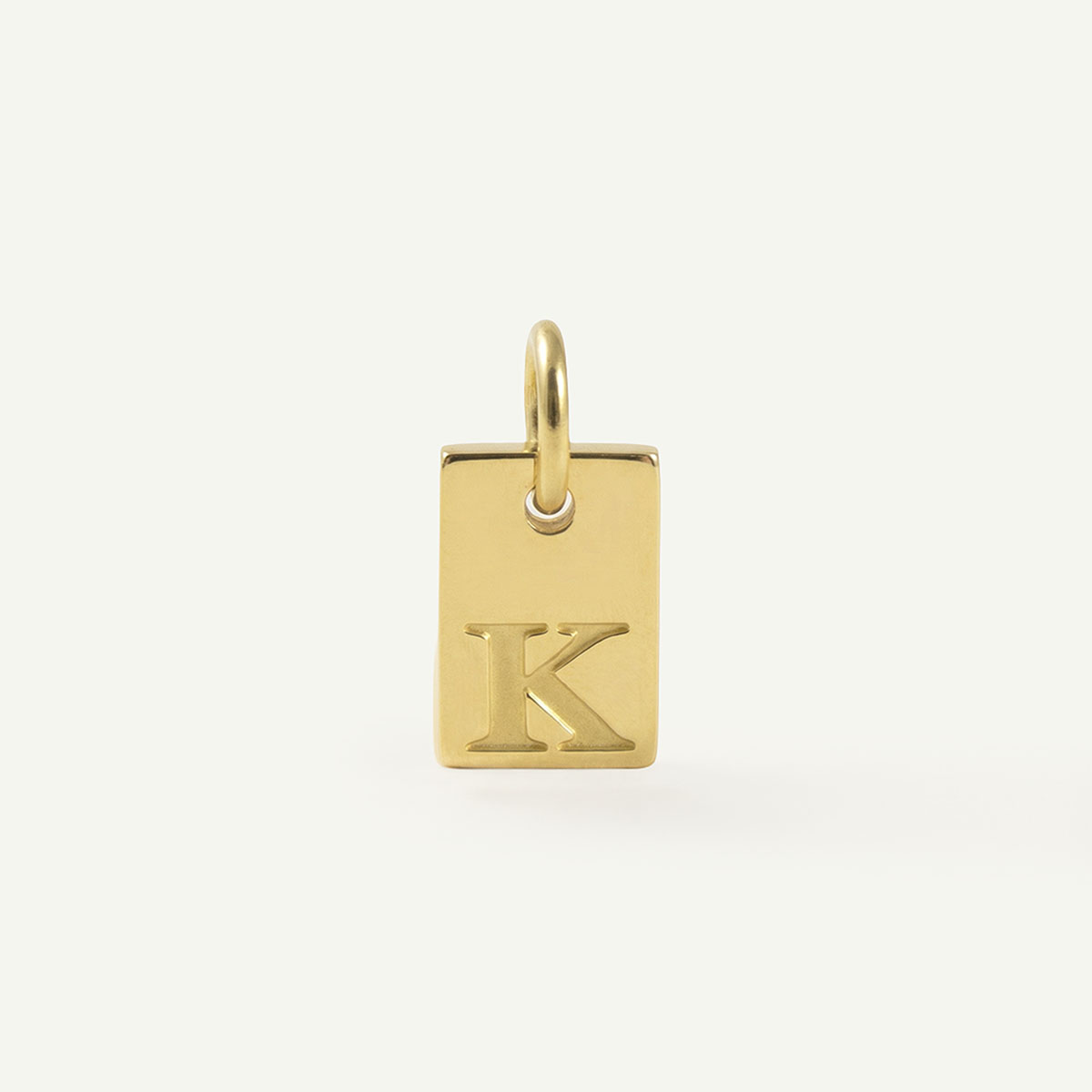 Rectangle Monogram Letter Charm