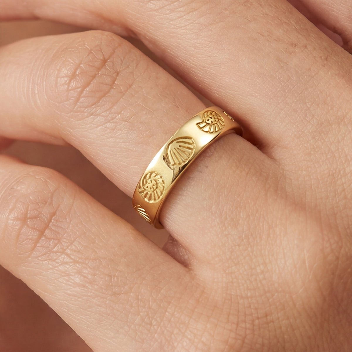 Mixed Shell Imprint Ring