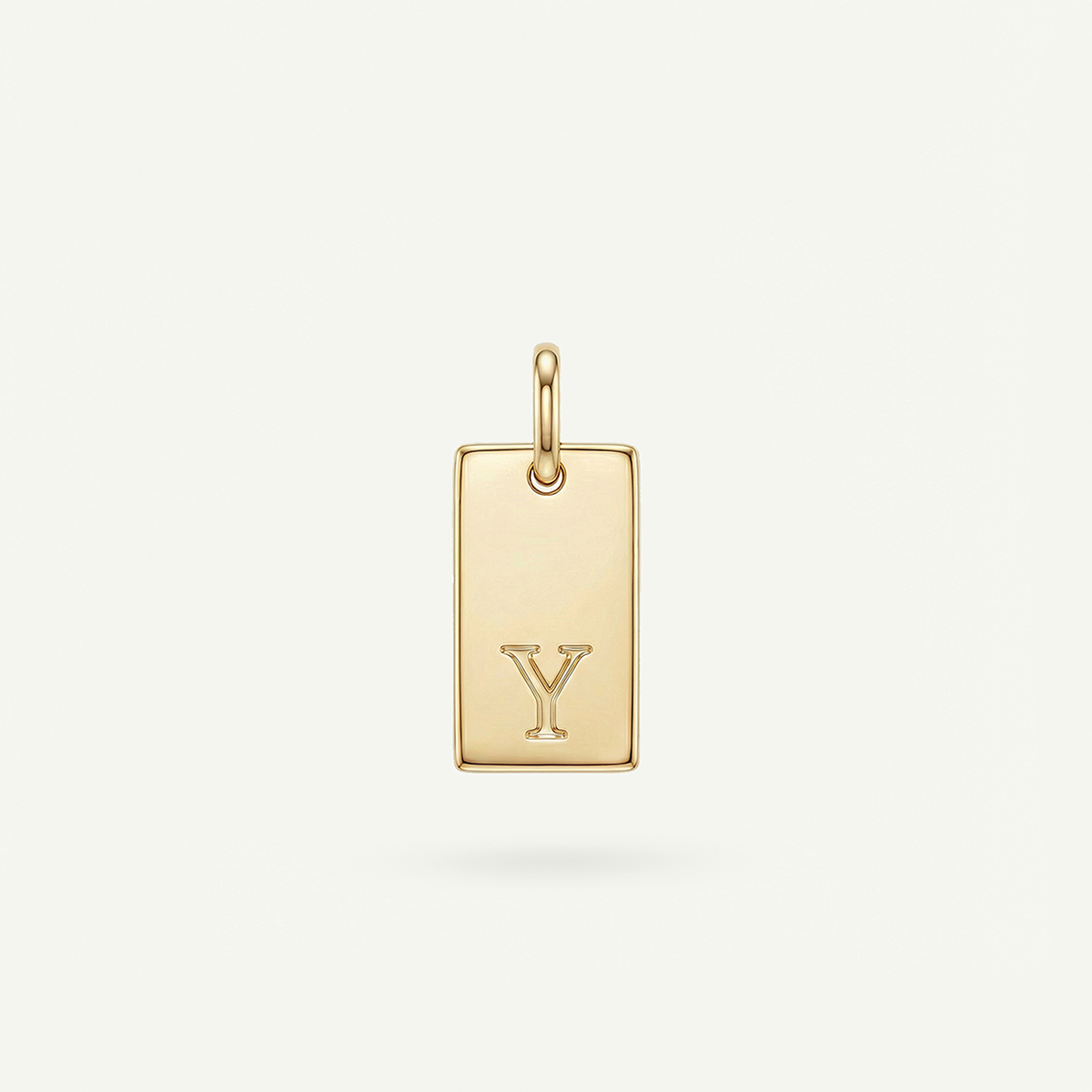 Rectangle #2 Monogram Letter Charm