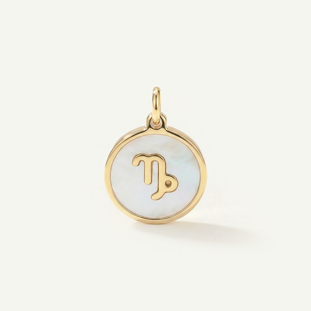 MOP Circle Zodiac Charm