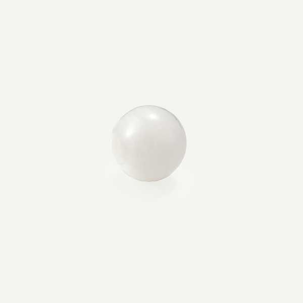 White Quartz 12mm Circle Bead