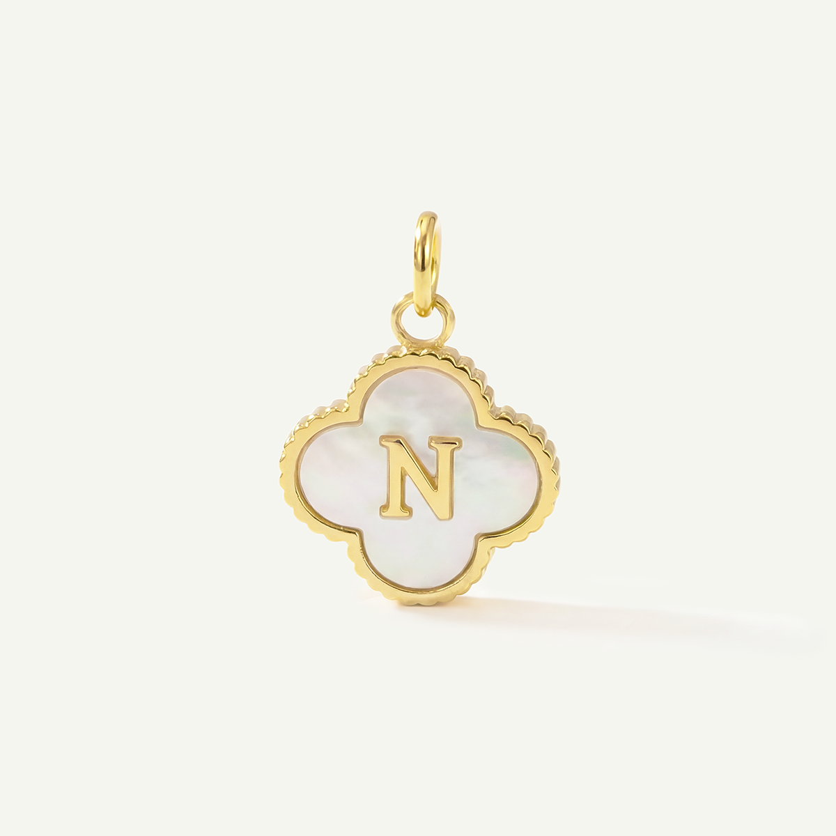 MOP Clove Monogram Letter Charm