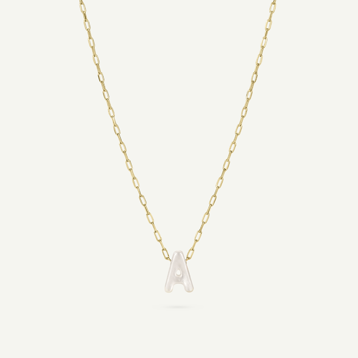 Monogram Mini Mother of Pearl Necklace