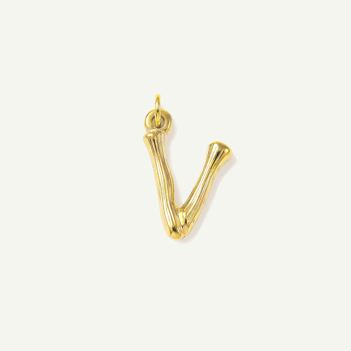 Bamboo Monogram Letter Charm