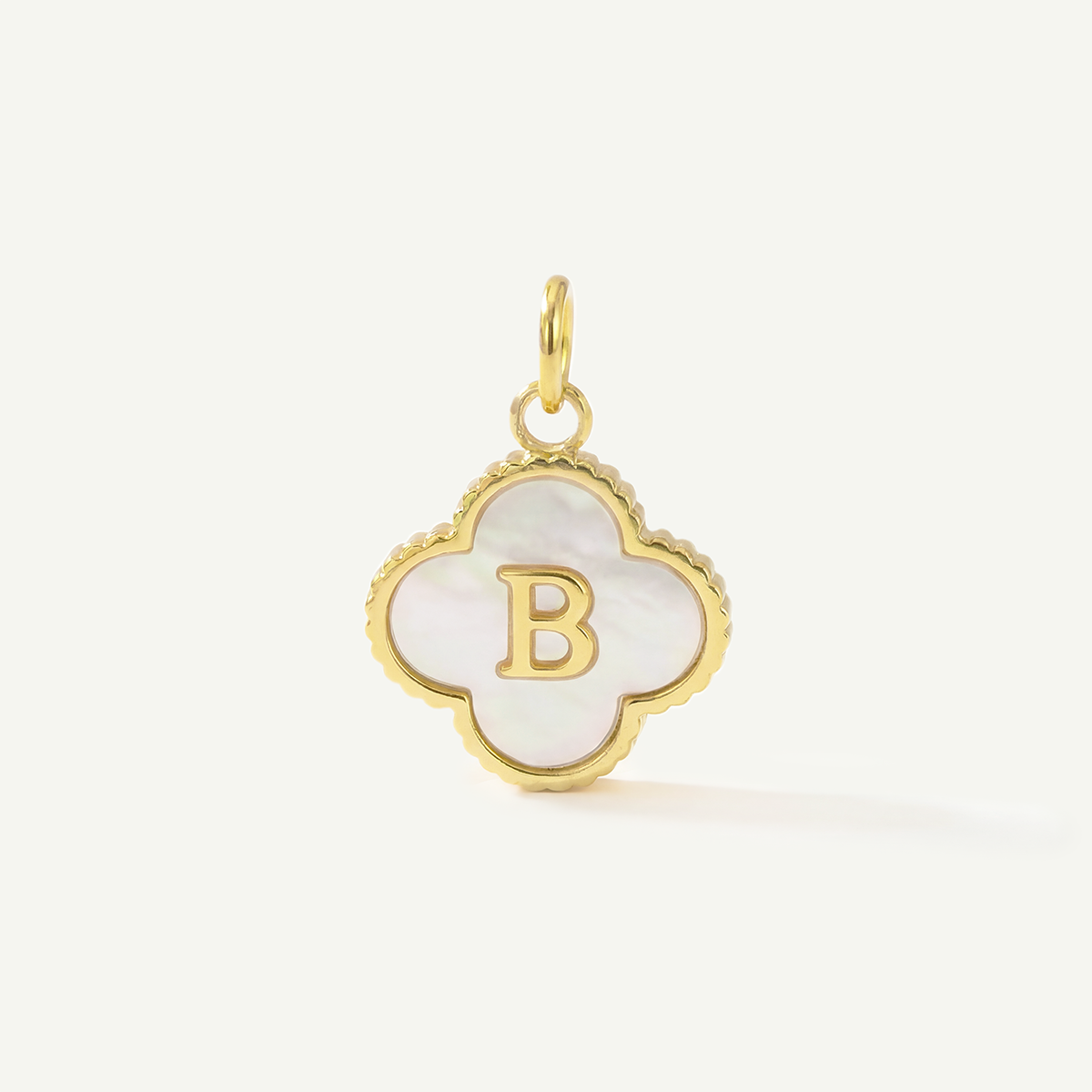 MOP Clove Monogram Letter Charm