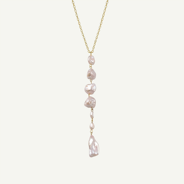 Mele Baroque Pearl Necklace, Gold