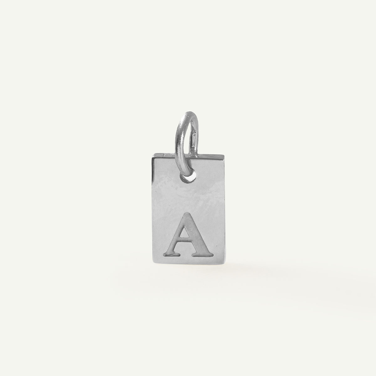 Rectangle Monogram Letter Charm
