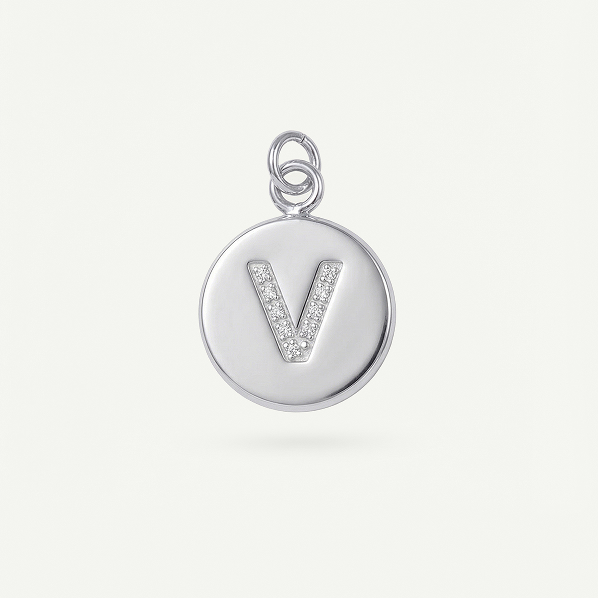 Circle Monogram in Diamond Letter Charm