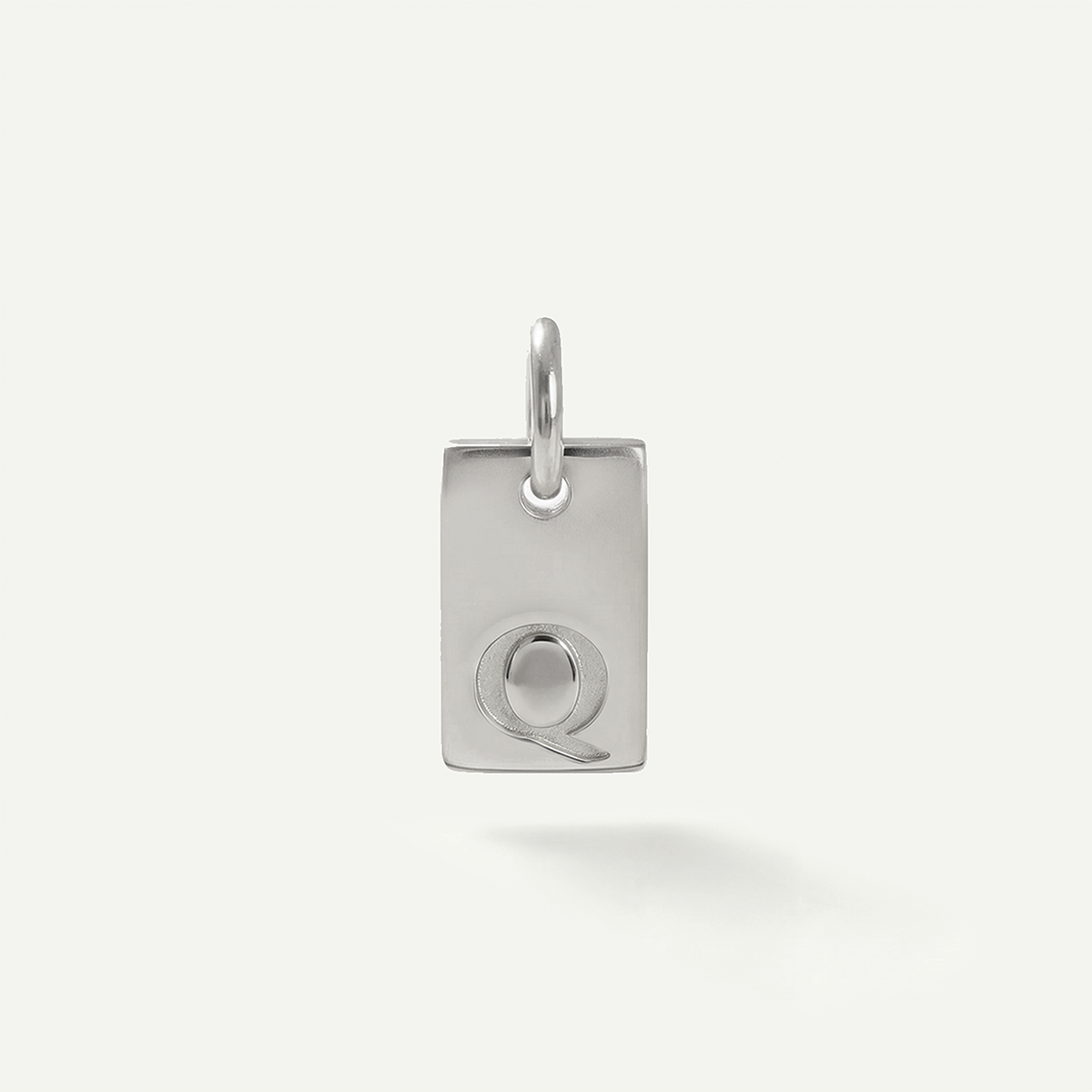 Rectangle Monogram Letter Charm