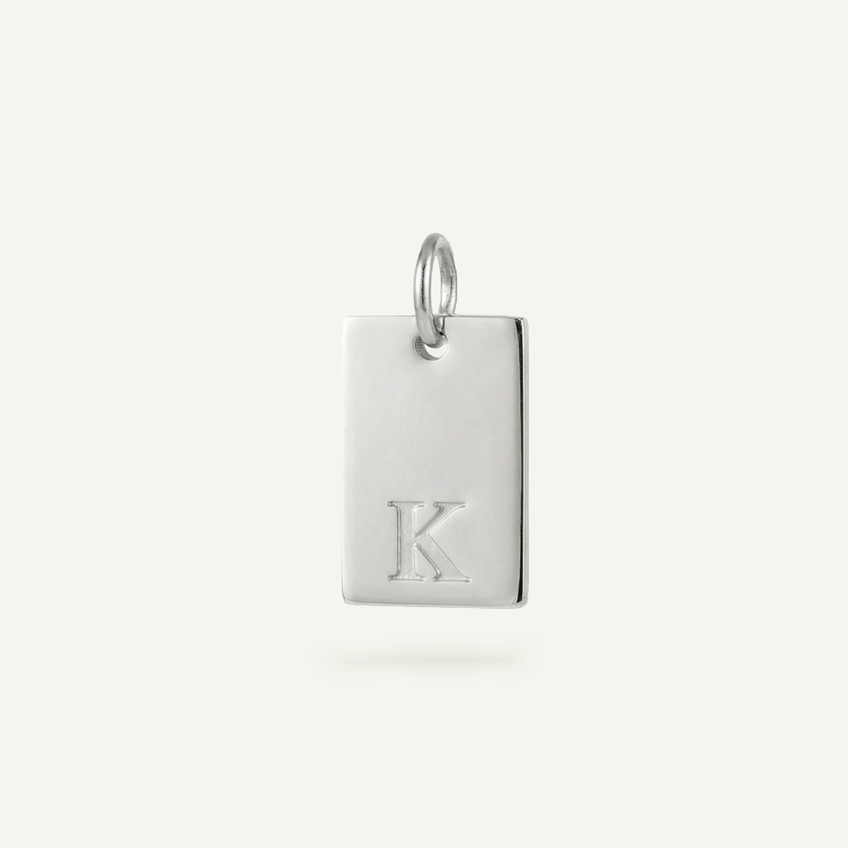 Rectangle #2 Monogram Letter Charm