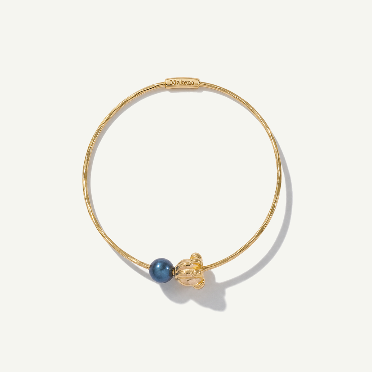 Crown Flower and Pearl Bangle