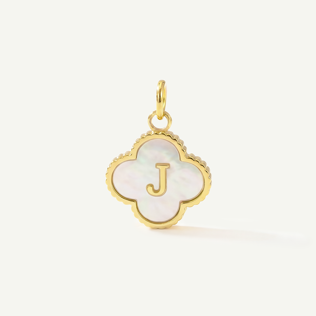 MOP Clove Monogram Letter Charm