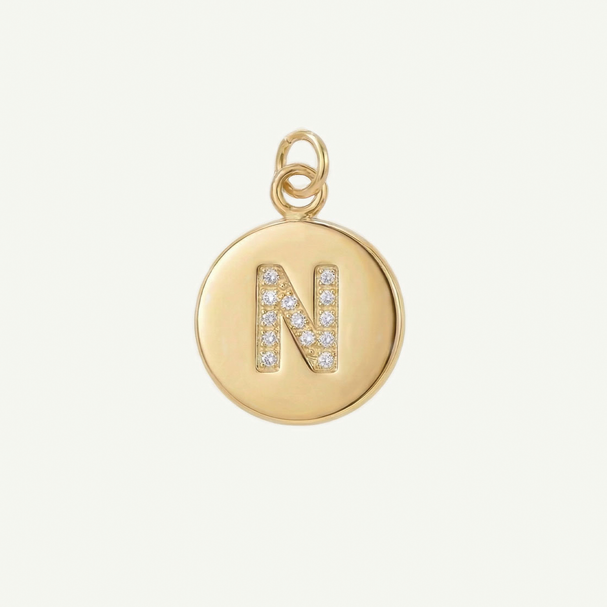 Circle Monogram in Diamond Letter Charm