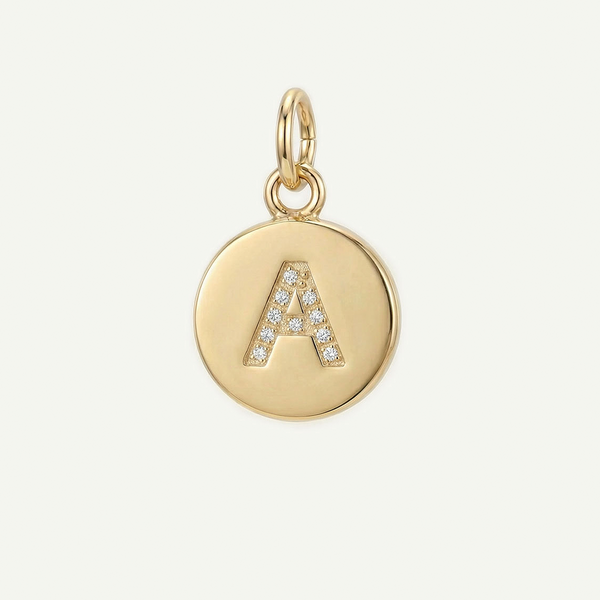 Circle Monogram in Diamond Letter Charm