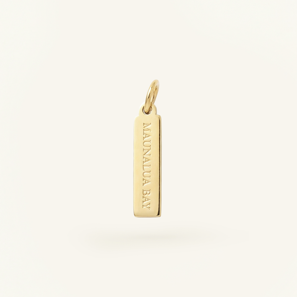 Maunalua Bay Rectangle Charm Gold