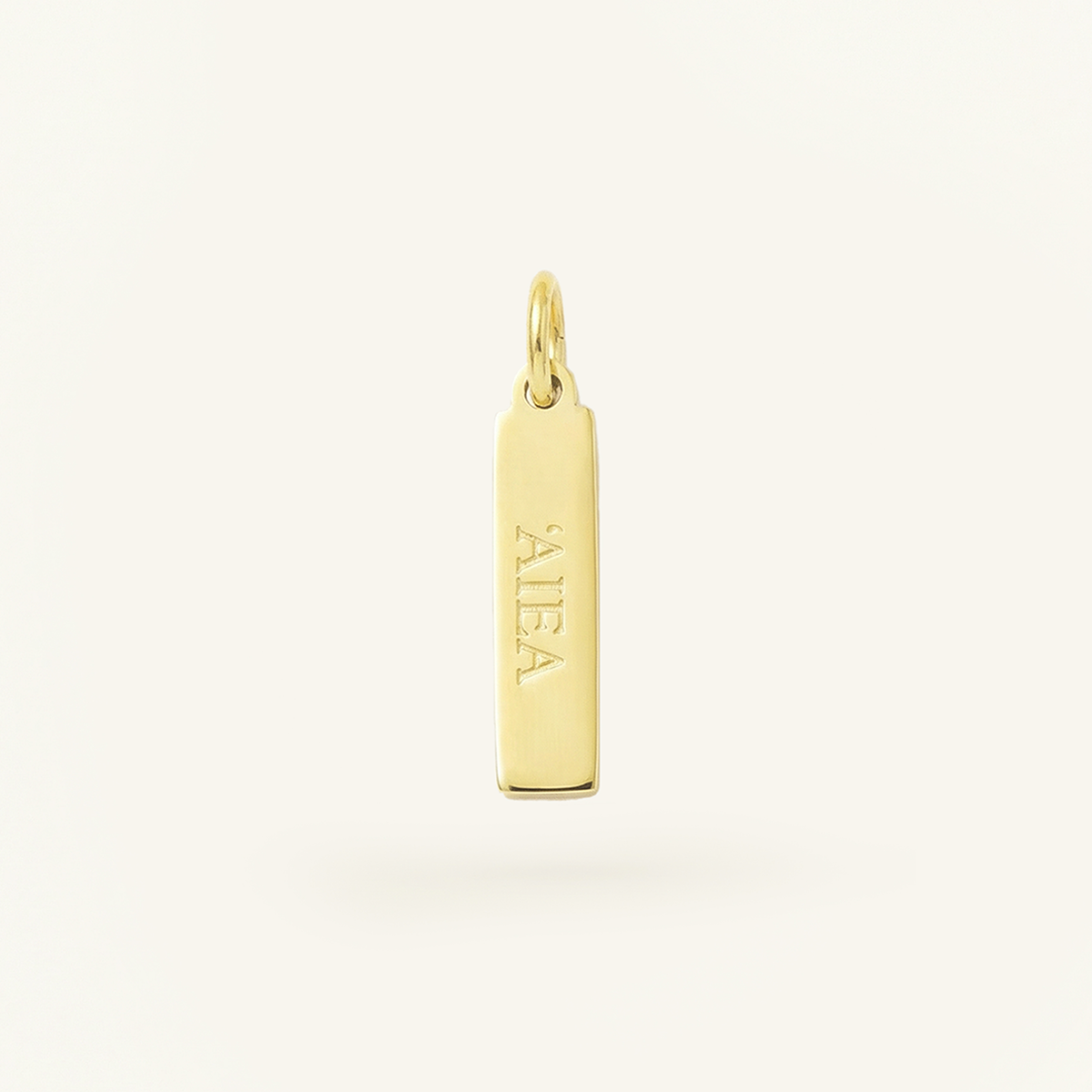 Aiea Rectangle Charm Gold