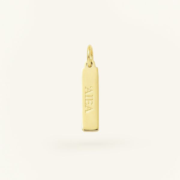 Aiea Rectangle Charm Gold