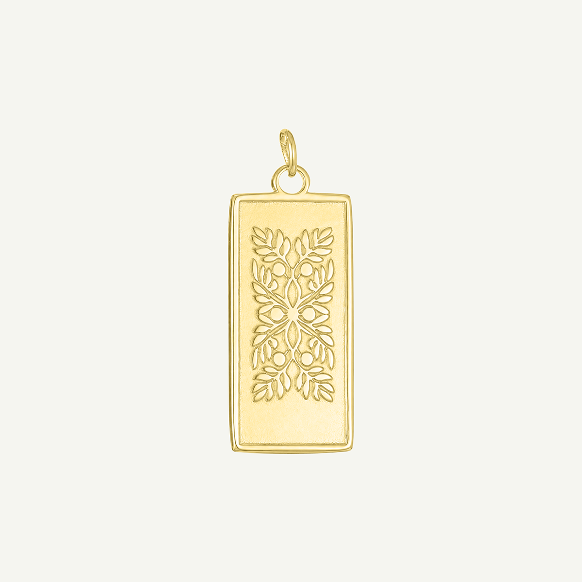 ‘Ulu Quilt Long Rectangle Pendant
