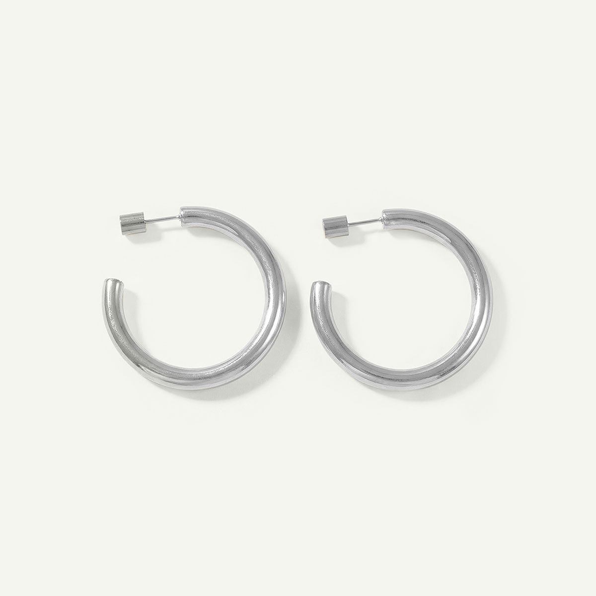 Everyday Medium Hoops, Silver