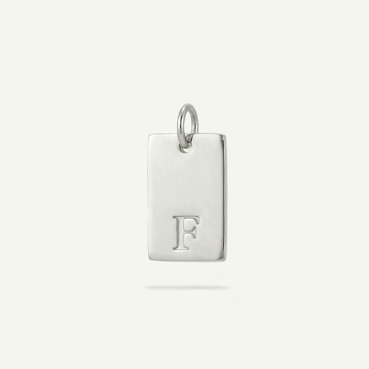 Rectangle #2 Monogram Letter Charm