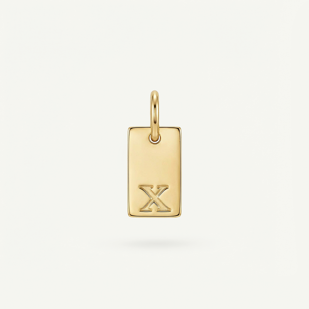 Rectangle #2 Monogram Letter Charm