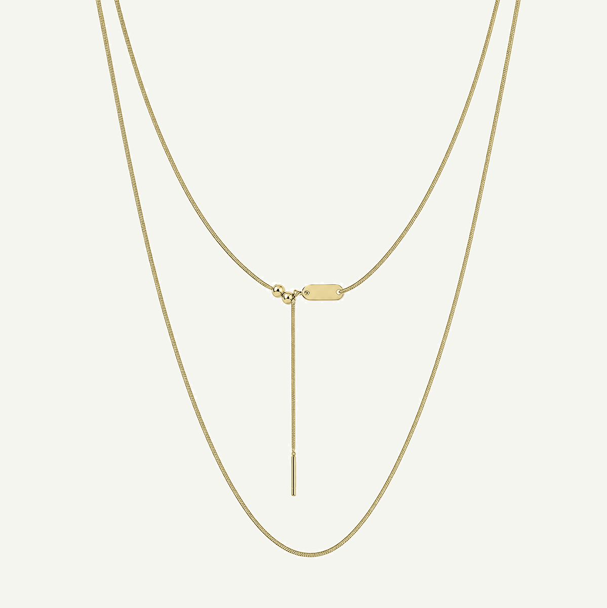 Round Snake Chain 1mm Threader Necklace