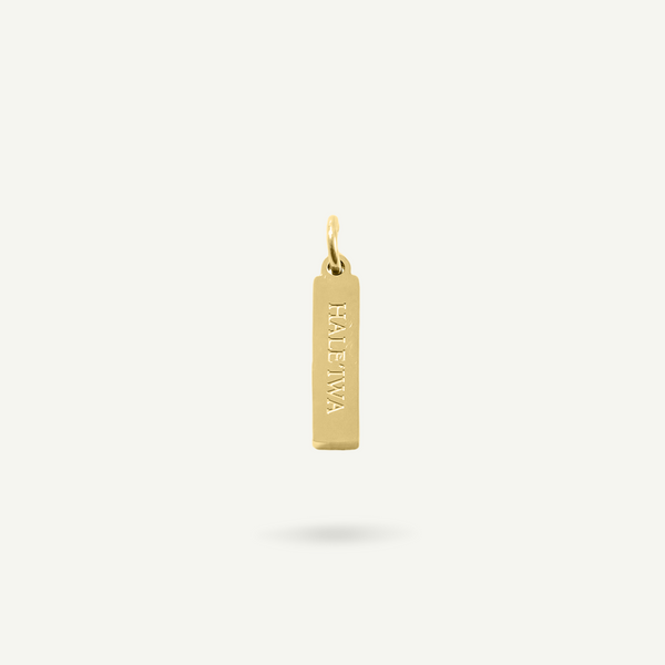 Hale'iwa Rectangle Charm Gold