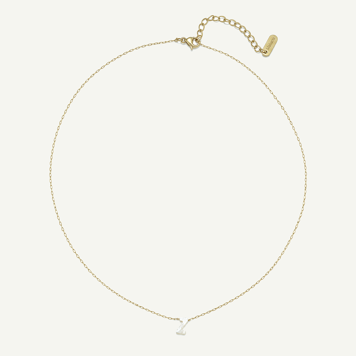 Monogram Mini Mother of Pearl Necklace