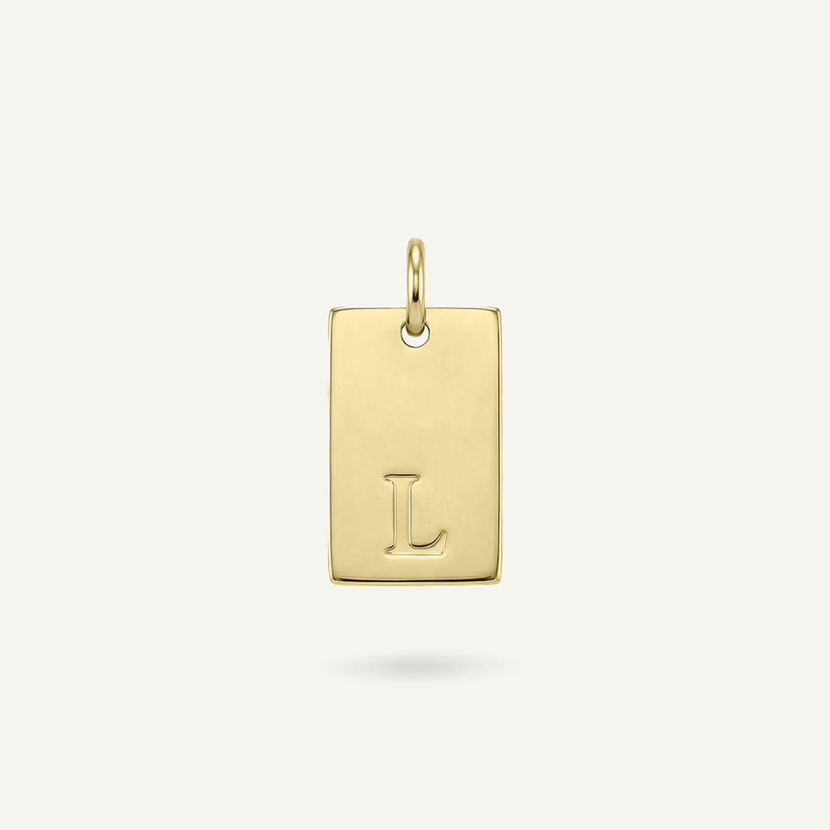 Rectangle #2 Monogram Letter Charm