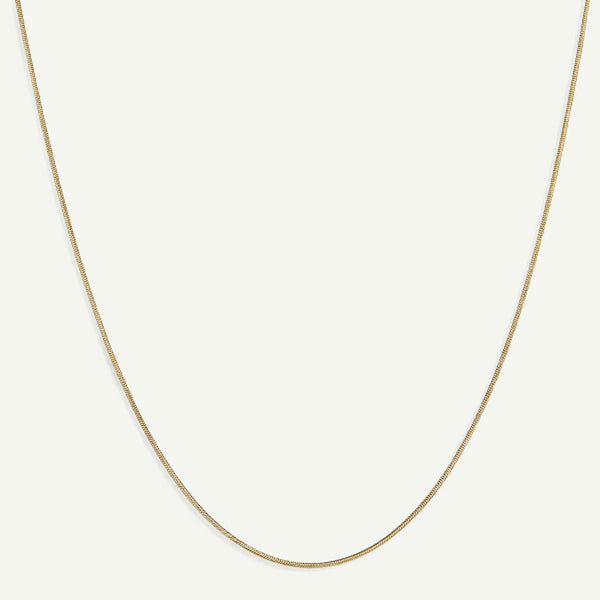 Round Snake Chain 1mm Threader Necklace