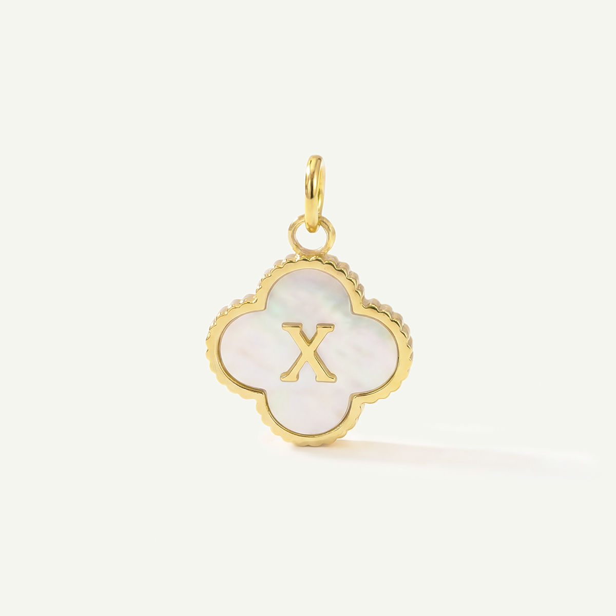 MOP Clove Monogram Letter Charm