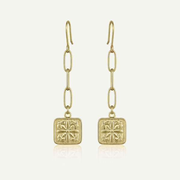 Nara Puakenikeni Quilt Earrings