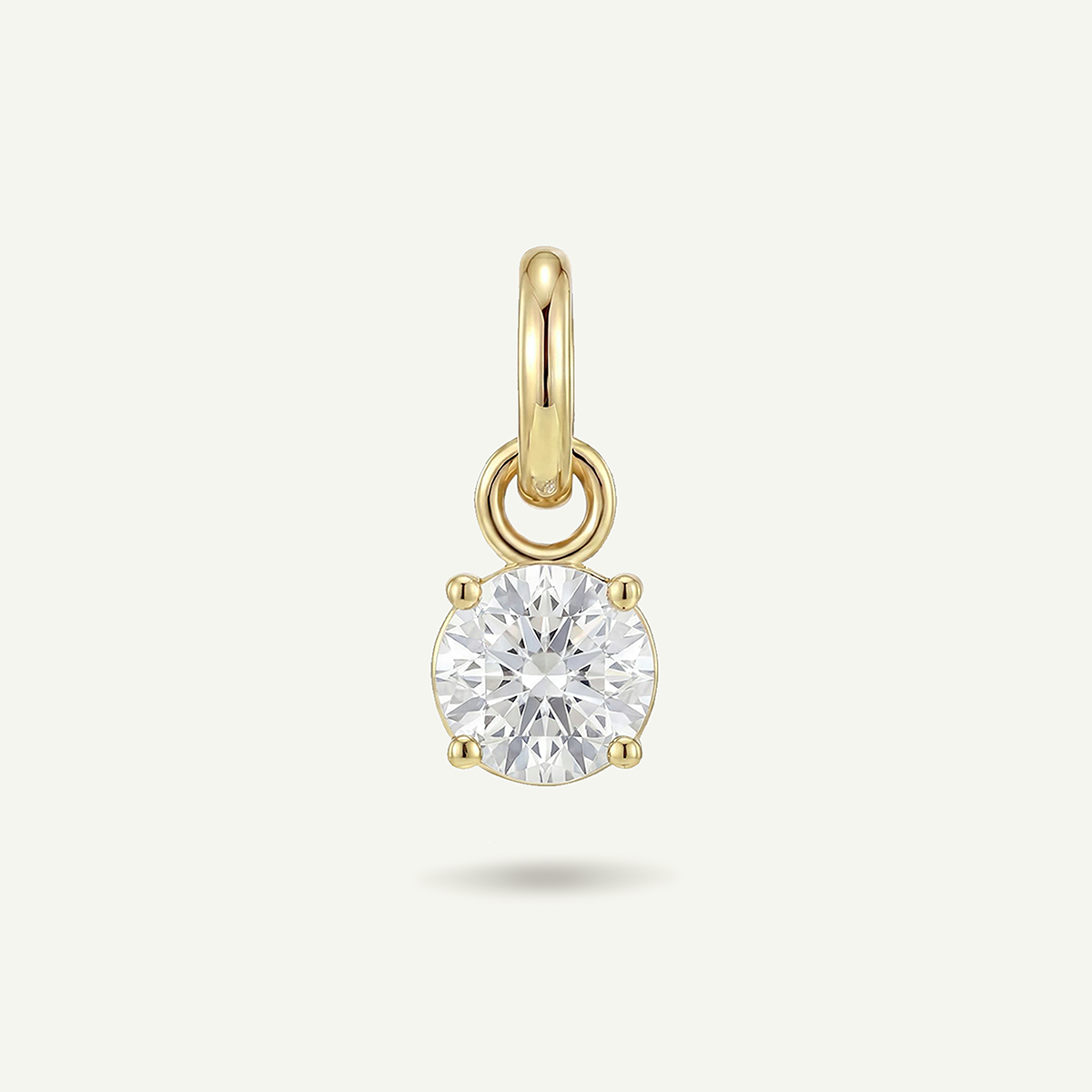 Crystal Gem April Birthstone Charm