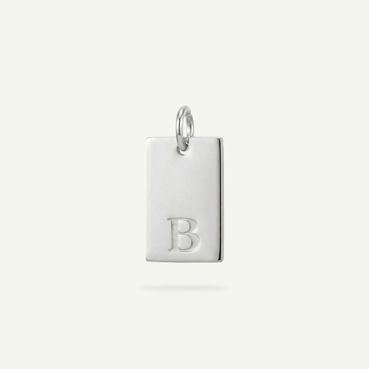Rectangle #2 Monogram Letter Charm