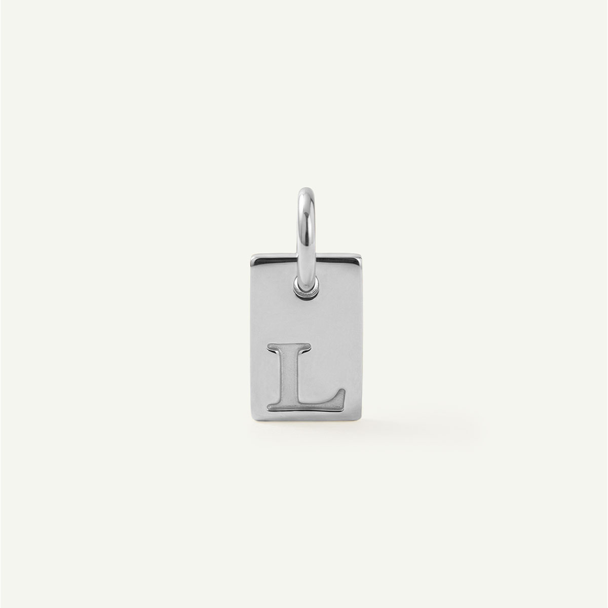 Rectangle Monogram Letter Charm