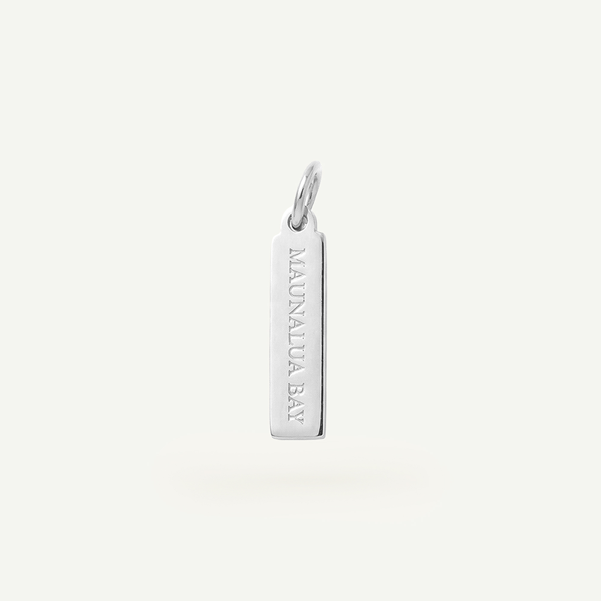 Maunalua Bay Rectangle Charm Silver