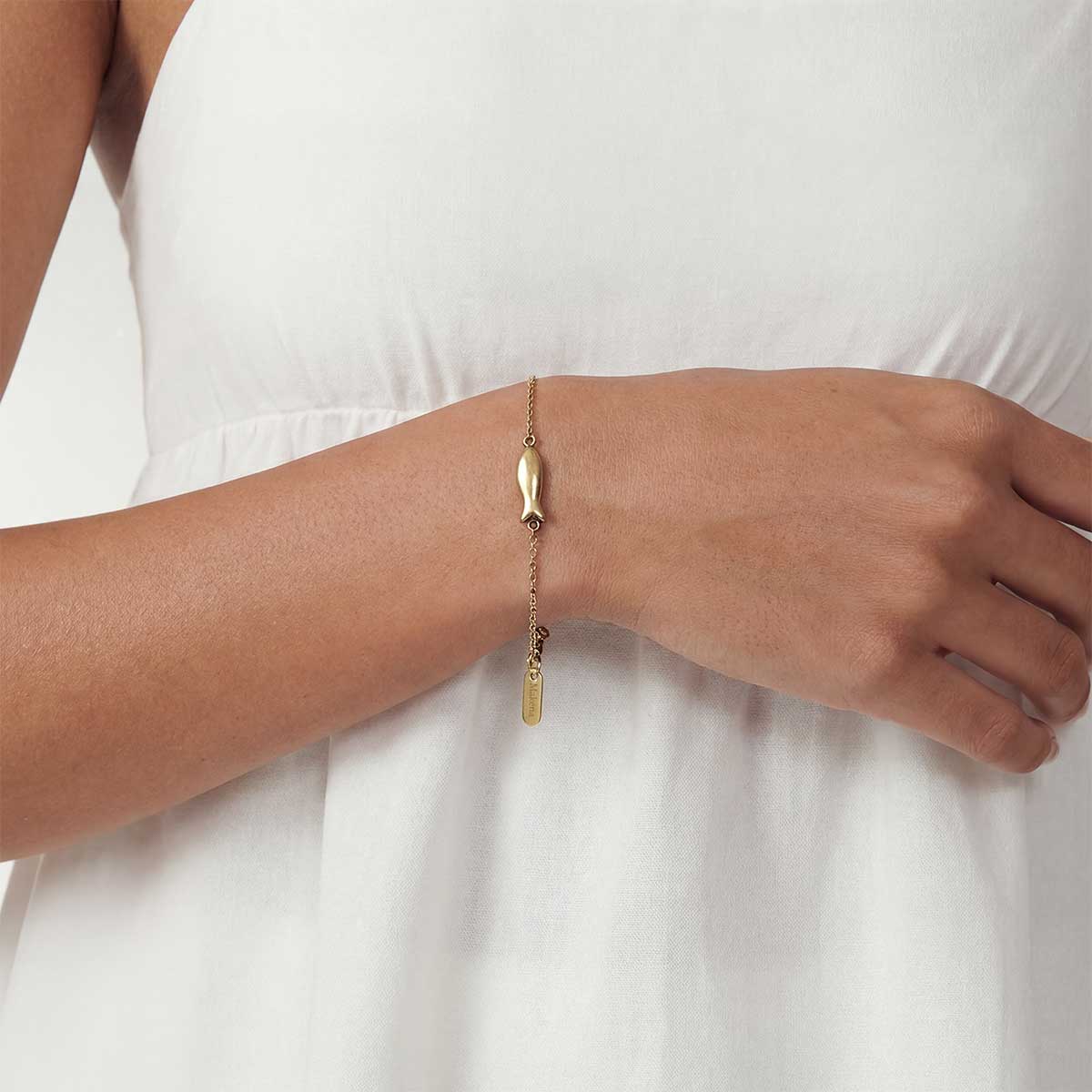 Fish Chain Bracelet, Gold