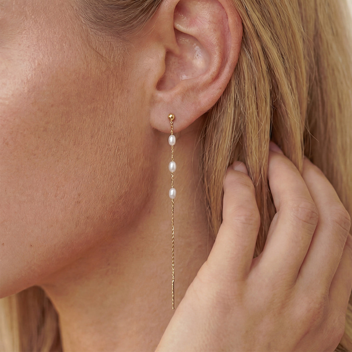 Kaulana Pearl Earrings, Gold