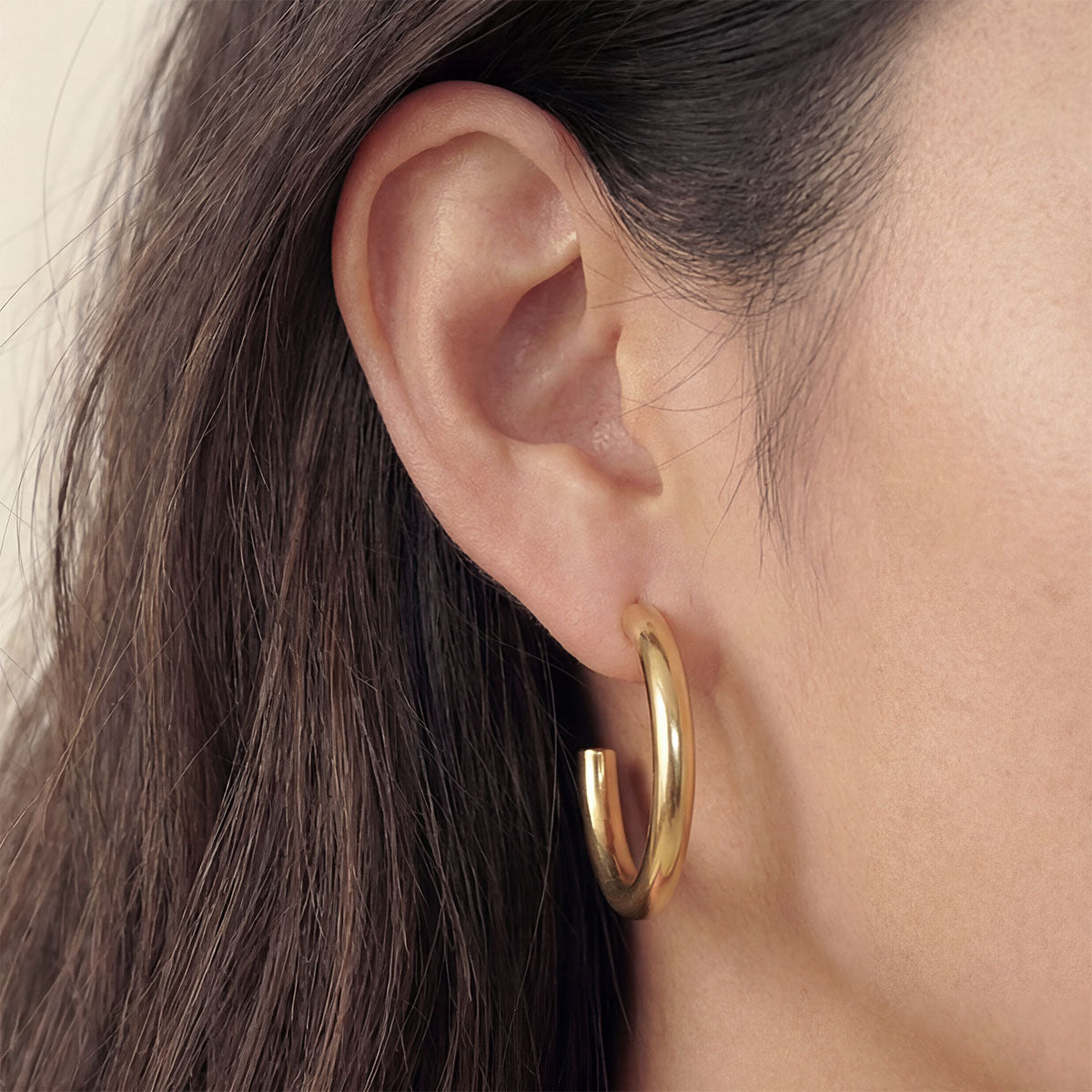 Everyday Large Hoops, Gold