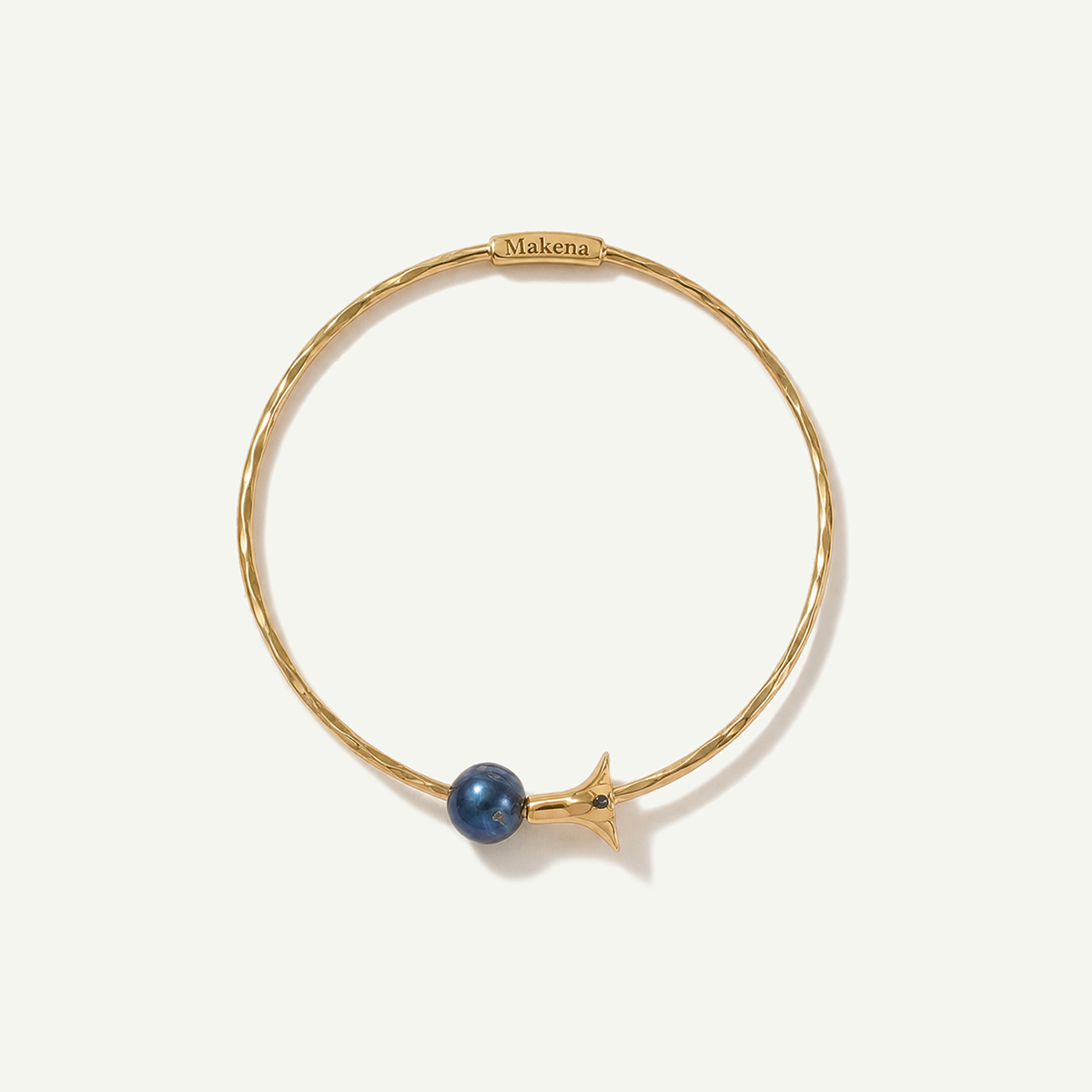 Plumeria and Pearl Bangle