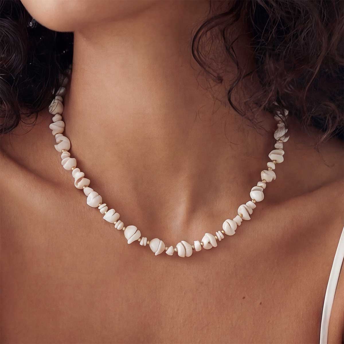 Puka Kula Necklace, Gold