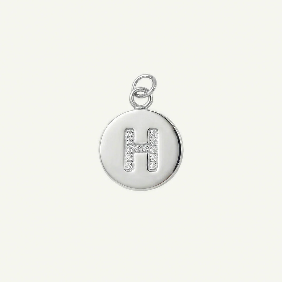 Circle Monogram in Diamond Letter Charm